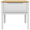 vidaXL Lamp Table FLORO White 55x55x54 cm Solid Wood Pine