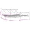vidaXL Metal Bed Frame without Mattress with Footboard Black 193x203cm