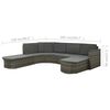 vidaXL 4 Piece Garden Lounge Set with Cushions Poly Rattan Grey