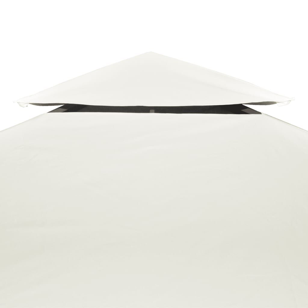 vidaXL 2-Tier Gazebo Top Cover 310 g/m² 4x3 m White