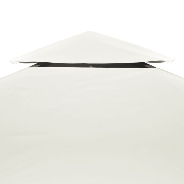 vidaXL 2-Tier Gazebo Top Cover 310 g/m² 4x3 m White