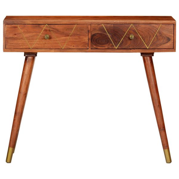 vidaXL Console Table 90x35x76 cm Solid Acacia Wood