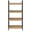 vidaXL 4-Layer Book Shelf Oak 60x27.6x124.5 cm Engineered Wood
