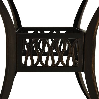 vidaXL Garden Table Bronze 90x90x74 cm Cast Aluminium