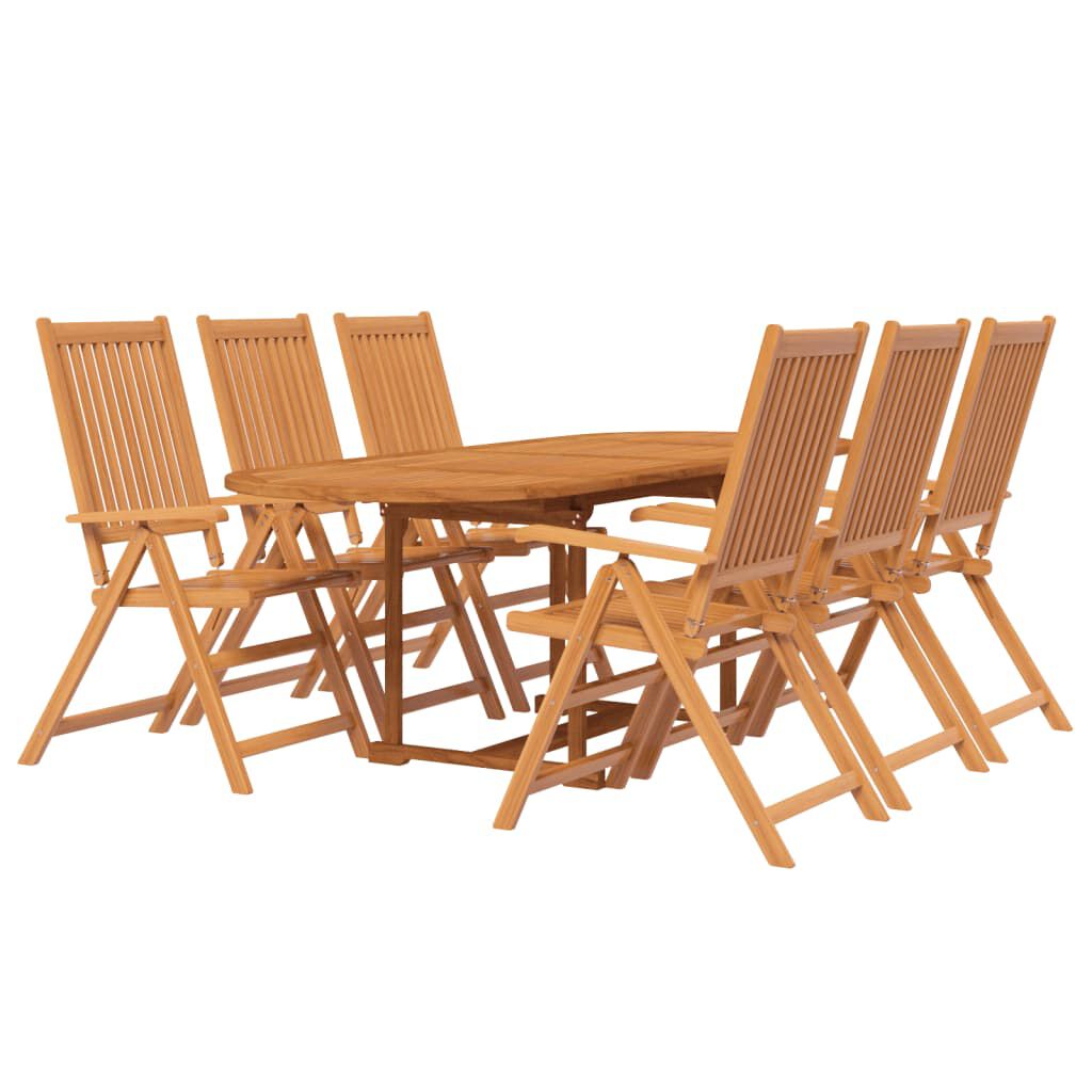 vidaXL 7 Piece Garden Dining Set Solid Wood Acacia