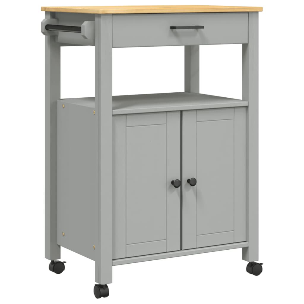 vidaXL Kitchen Trolley MONZA 60x40x90 cm Solid Wood Pine