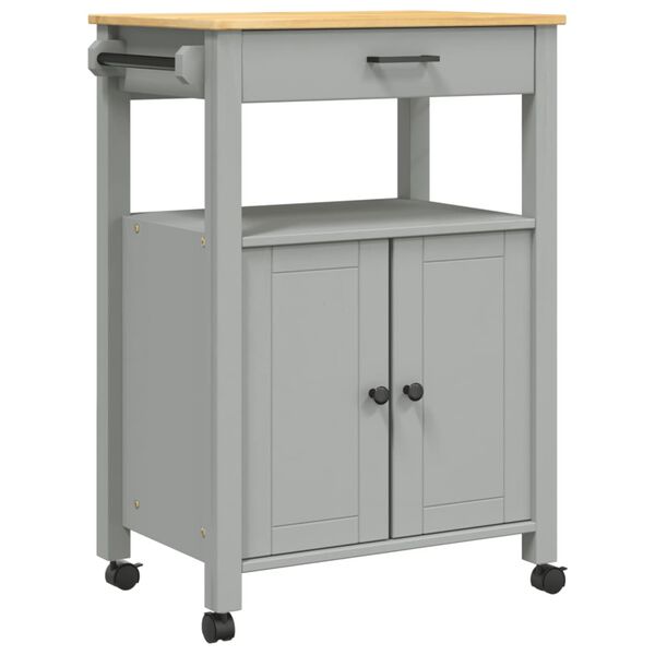 vidaXL Kitchen Trolley MONZA 60x40x90 cm Solid Wood Pine