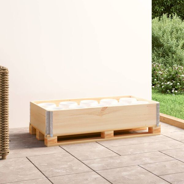 vidaXL Pallet Collar 50x100 cm Solid Pine Wood