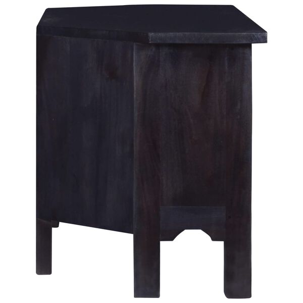 vidaXL TV Cabinet Light Black Coffee 100x40x45 cm Solid Mahogany Wood