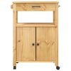 vidaXL Kitchen Trolley MONZA 60x40x90 cm Solid Wood Pine