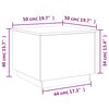vidaXL Coffee Table with LED Lights White 50x50x40 cm