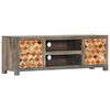 vidaXL TV Cabinet Grey 120x30x40 cm Solid Mango Wood