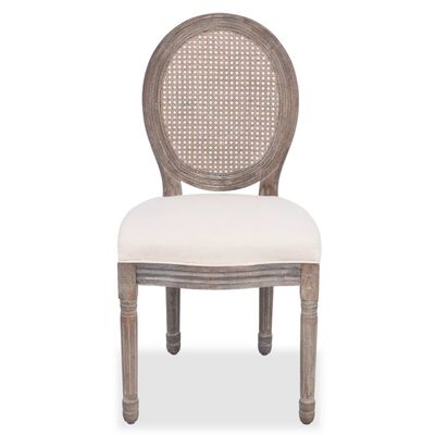 vidaXL Dining Chairs 4 pcs Cream Fabric