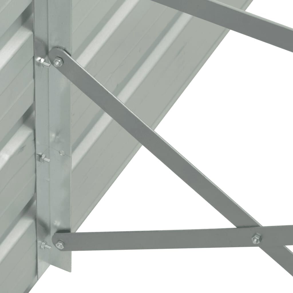 vidaXL Garden Raised Bed Galvanised Steel 400x80x45 cm Grey