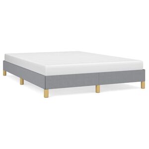 vidaXL Bed Frame without Mattress Light Grey 152x203 cm Queen Fabric