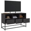 vidaXL TV Cabinet Black 100.5x39x60.5 cm Steel