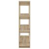 vidaXL Book Cabinet/Room Divider Sonoma Oak 100x30x123.5 cm