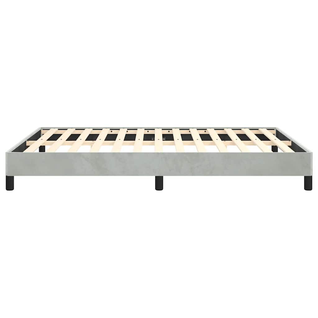 vidaXL Bed Frame without Mattress Light Grey 137x190 cm Full Velvet