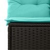 vidaXL Garden Sofa Set with Cushion 9 pcs Black Poly rattan