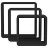 vidaXL Wall Cube Shelves 3 pcs Black MDF