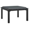 vidaXL 4 Piece Garden Lounge Set Black and Grey Poly Rattan