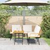 vidaXL Garden Sofa Set 2 pcs Natural Poly Rattan