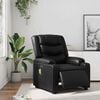 vidaXL Electric Massage Recliner Chair Black Faux Leather