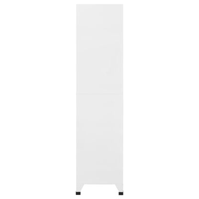 vidaXL Locker Cabinet White 90x40x180 cm Steel