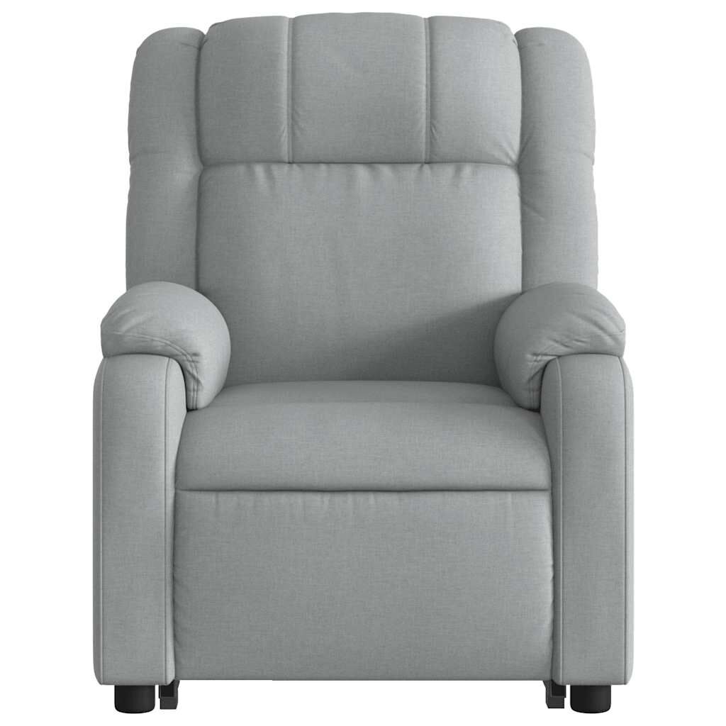 vidaXL Electric Stand up Recliner Chair Light Grey Fabric