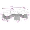 vidaXL Garden Sofa Set 9 pcs Black and turquoise