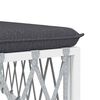 vidaXL Garden Corner Sofa with Cushions White Woven Fabric