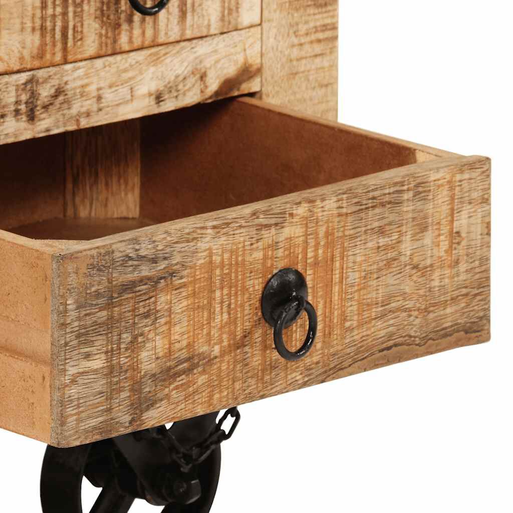 vidaXL Coffee Table Rough Mango Wood 70x70x40 cm
