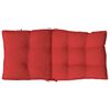 vidaXL Lowback Chair Cushions 2 pcs Red Oxford Fabric