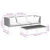 vidaXL 4 Piece Garden Lounge Set with Cushions Poly Rattan Dark Grey