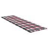 vidaXL Sun Lounger Cushion Red Check Pattern 200x70x3cm Oxford Fabric