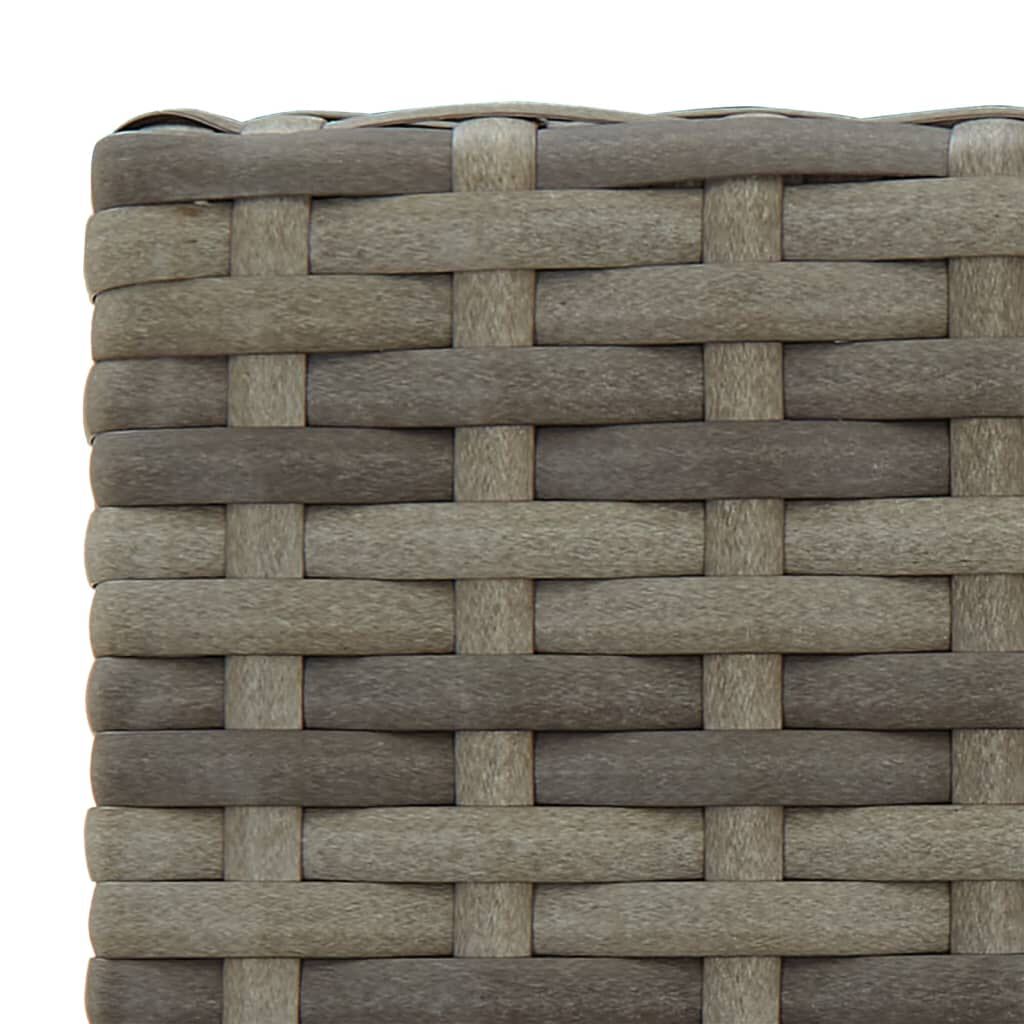 vidaXL 5 Piece Garden Bar Set Grey Poly Rattan