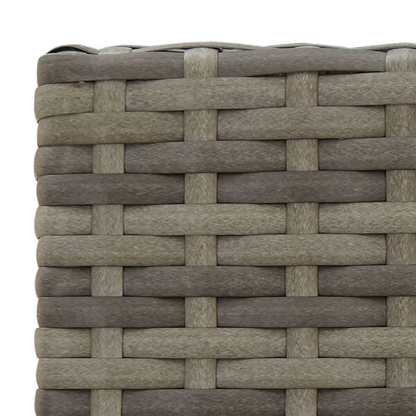 vidaXL 5 Piece Garden Bar Set Grey Poly Rattan