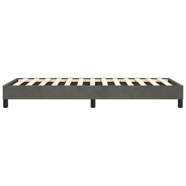 vidaXL Bed Frame without Mattress Dark Grey Twin XL Velvet (US Only)
