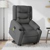 vidaXL Stand up Massage Recliner Chair Dark Grey Fabric
