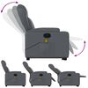 vidaXL Stand up Massage Recliner Chair Grey Faux Leather