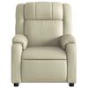 vidaXL Massage Recliner Chair Cream Faux Leather