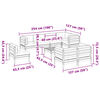 vidaXL 9 Piece Garden Sofa Set with Cushions Wax Brown Solid Wood Pine