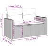 vidaXL 13 Piece Garden Sofa Set with Cushions Grey Poly Rattan