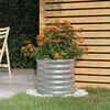 vidaXL Garden Planter Galvanised Steel 40x40x36 cm Silver