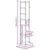 vidaXL Coat Stand with Hooks and Shelves 38.5x30x156 cm Bamboo