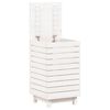 vidaXL Laundry Basket White 44x44x76 cm Solid Wood Pine