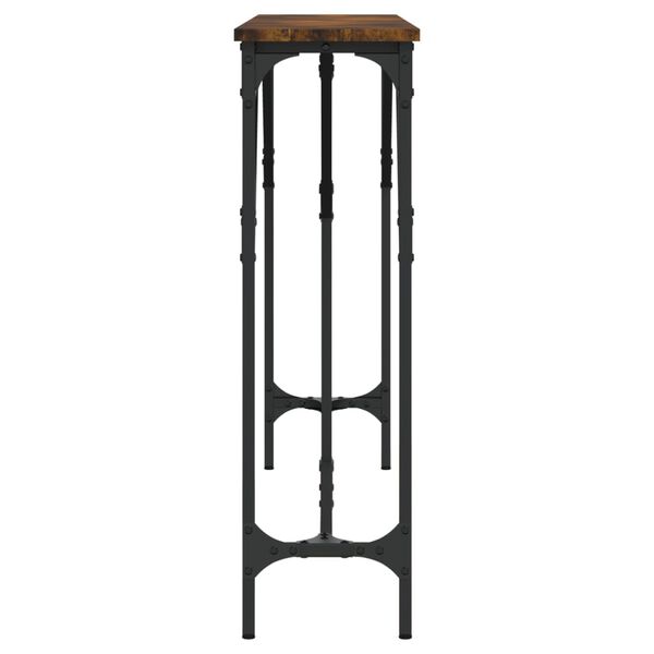 vidaXL Console Table Smoked Oak 140x23x75 cm Engineered Wood
