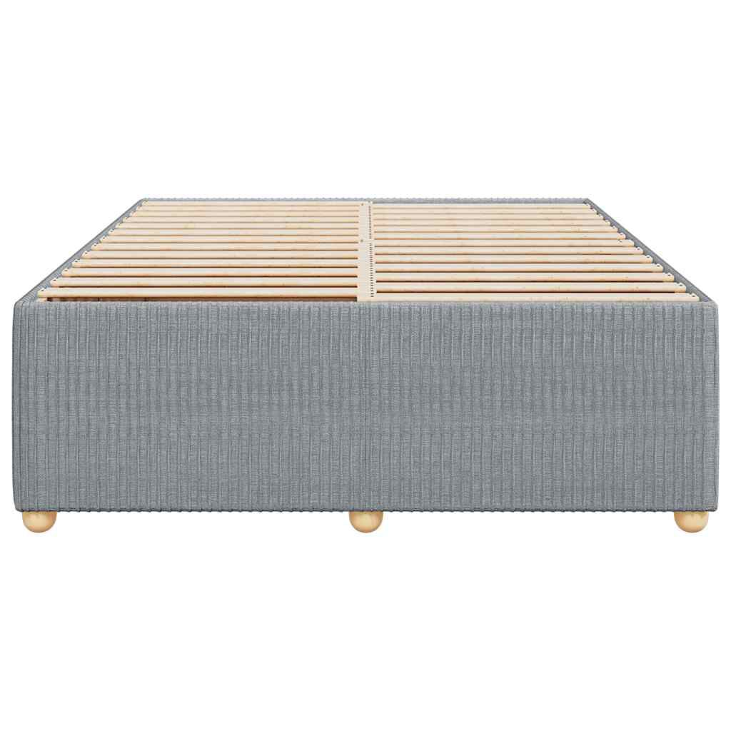 vidaXL Bed Frame without Mattress Light Grey Full Fabric