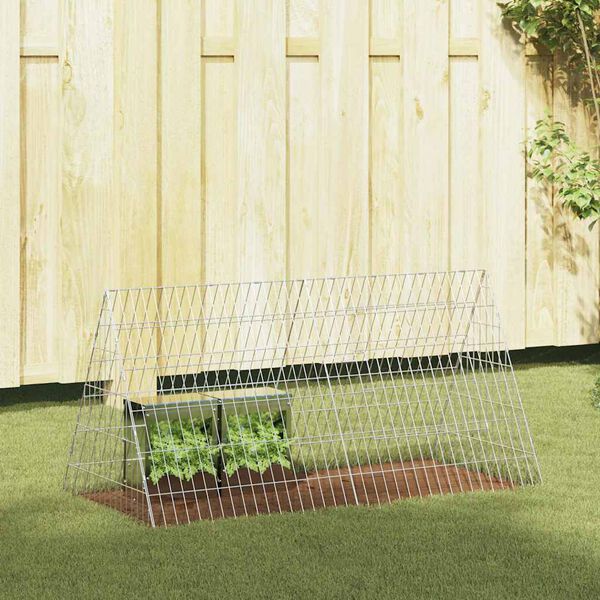 vidaXL Rabbit Cage Silver 110 x 55 x 55 cm Galvanised Steel