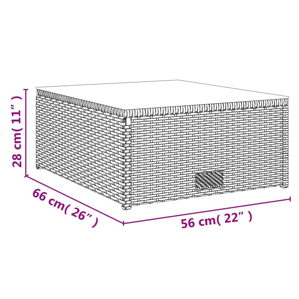vidaXL 4 Piece Garden Lounge Set with Cushions Poly Rattan Grey
